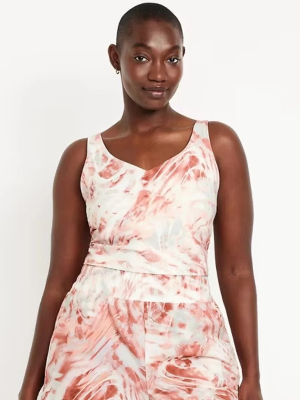 Old Navy Light Support PowerSoft Longline Sports Bra (L) Abstract NWT!